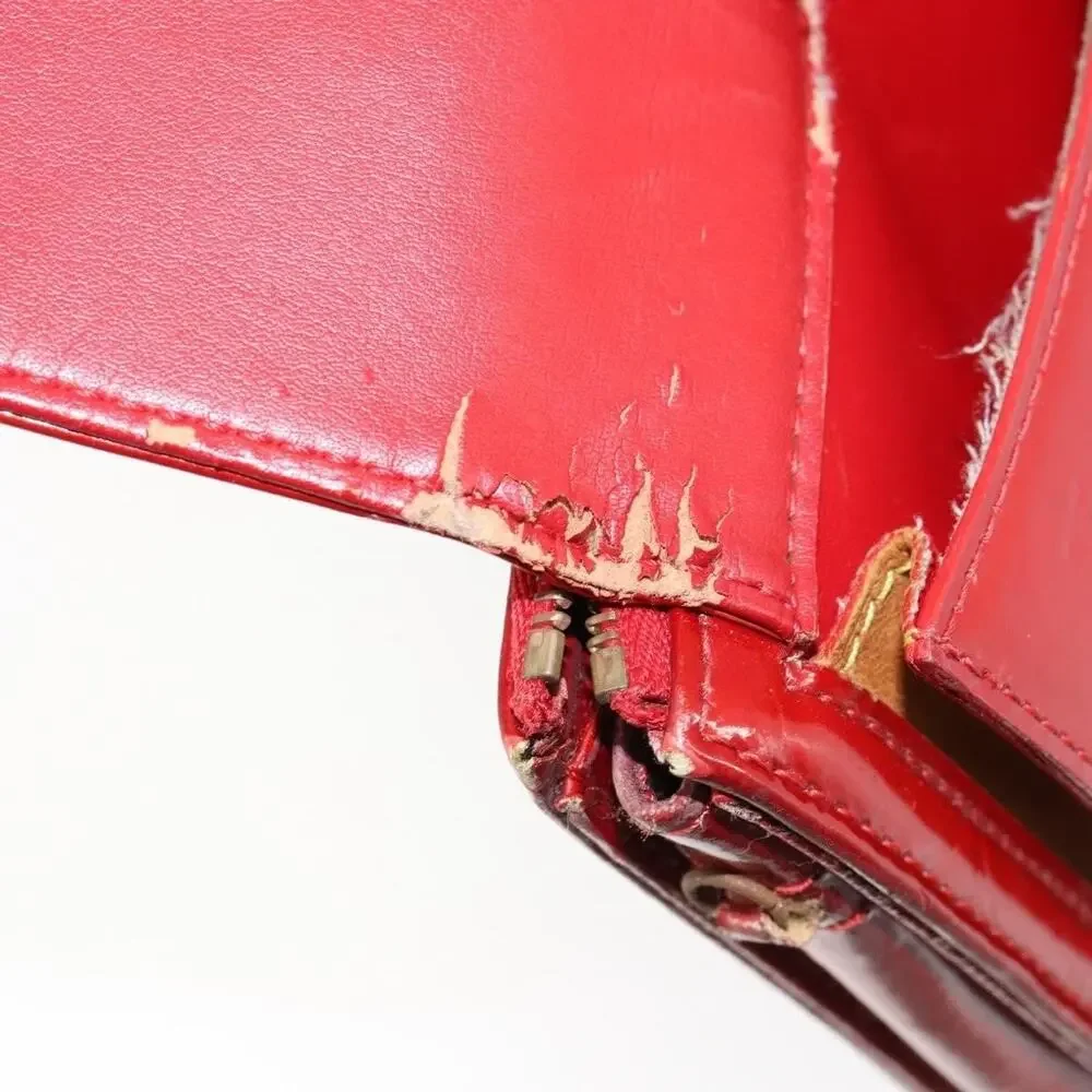 Louis Vuitton Monogram Vernis Motto Accessory Pouch Red